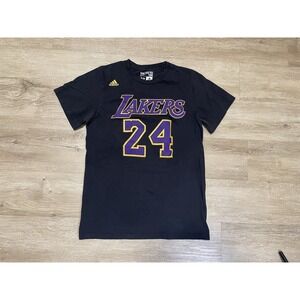 LA Lakers Kobe Bryant T-Shirt Men's Sz S Black NBA Basketball Adidas Tee